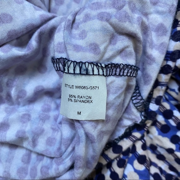 Loveappella knot shoulder printed maxi dress size medium - Picture 4 of 6